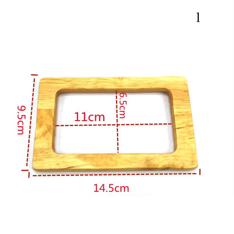 Round D - shaped Rectangle Wooden Bag Handles - WIVAStore