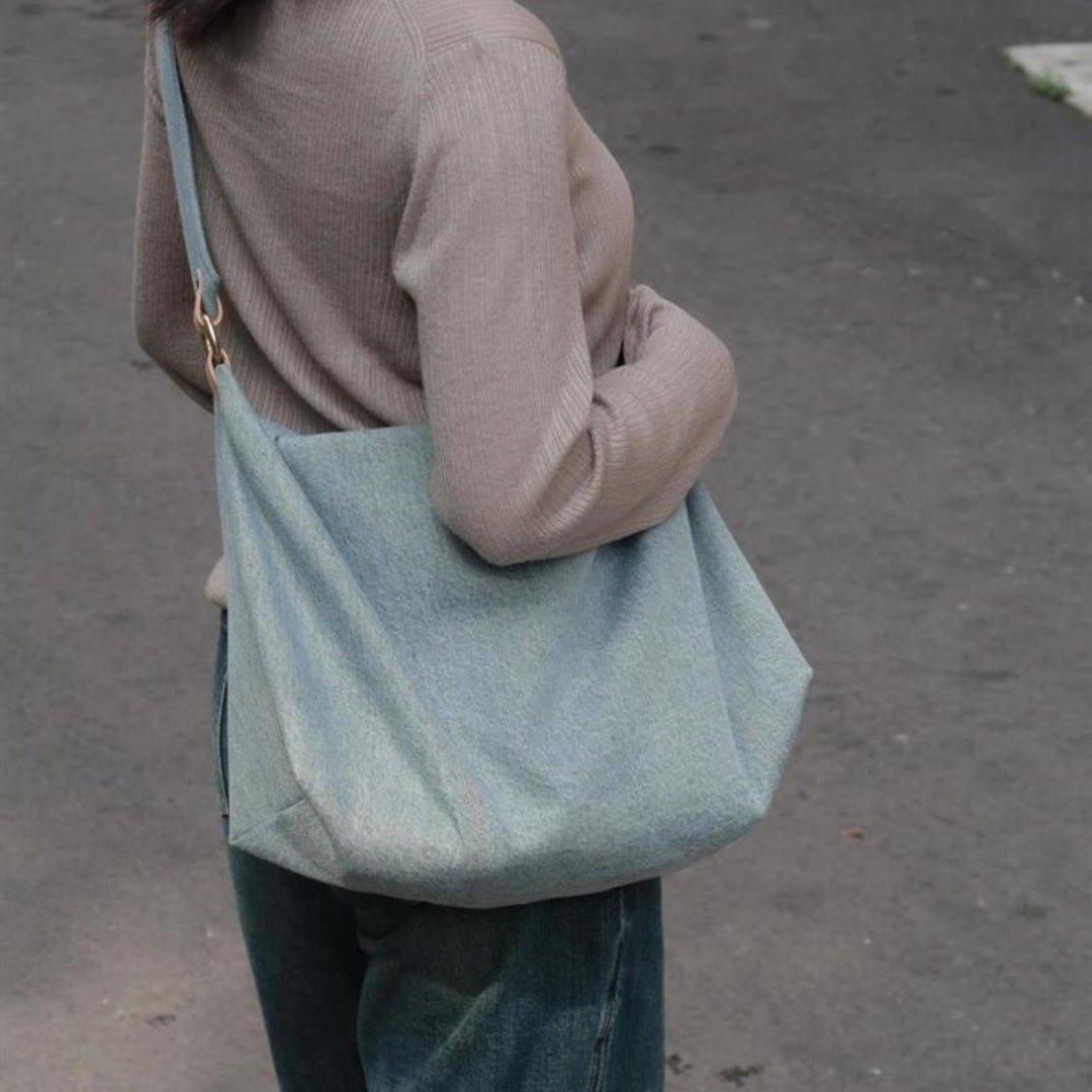 Slouchy purse, summer high capacity commuter shoulder bag, hobo bag denim, tote bag women - WIVAStore