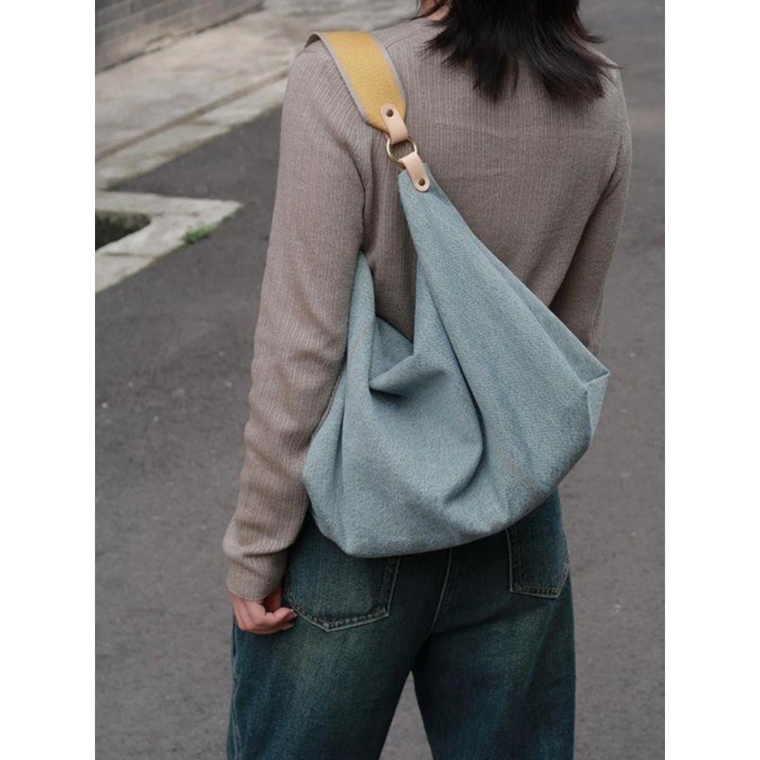 Slouchy purse, summer high capacity commuter shoulder bag, hobo bag denim, tote bag women - WIVAStore