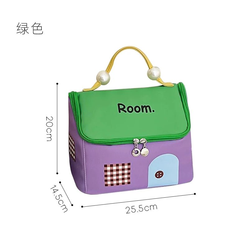Small House Pattern Portable cosmetic bag - WIVAStore