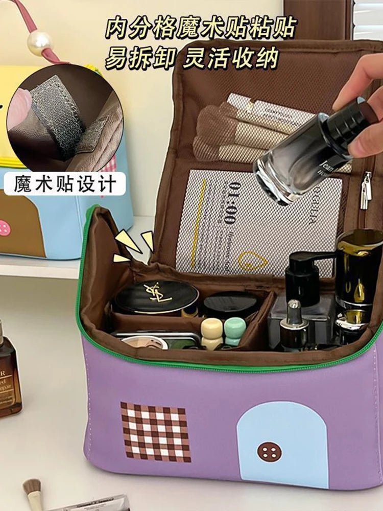 Small House Pattern Portable cosmetic bag - WIVAStore