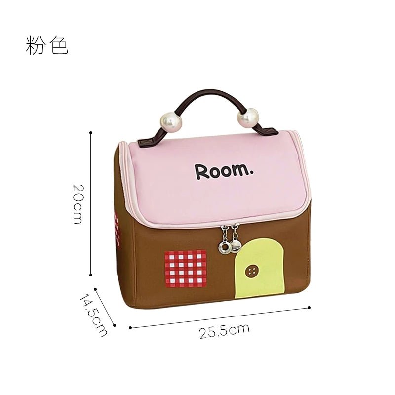 Small House Pattern Portable cosmetic bag - WIVAStore