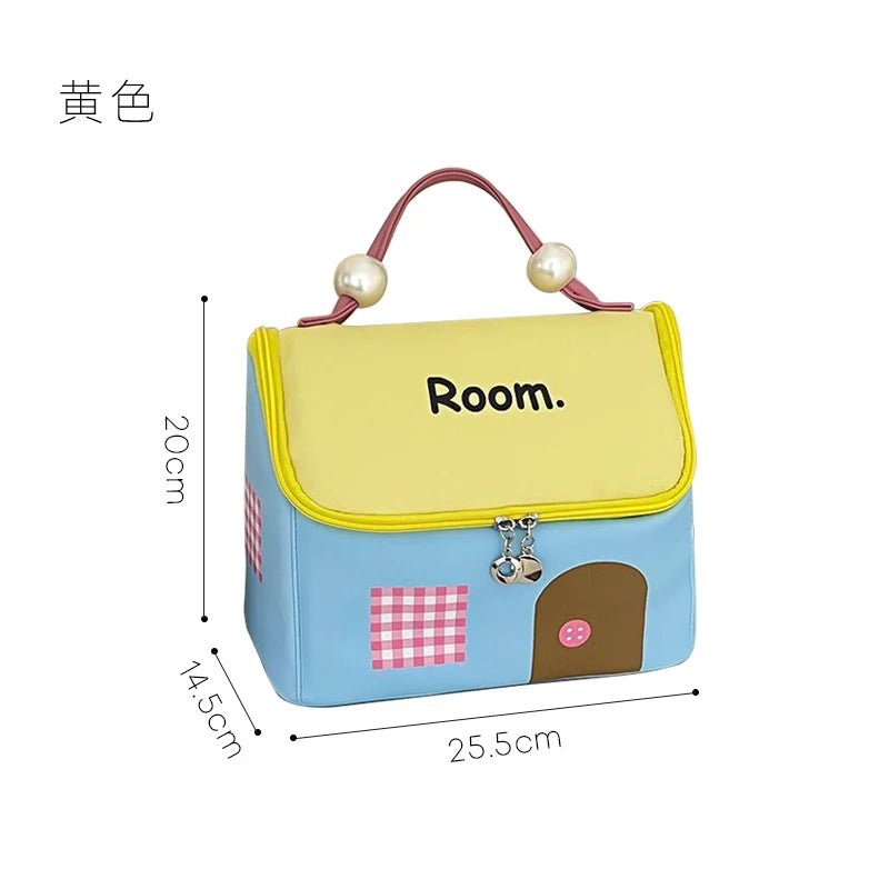 Small House Pattern Portable cosmetic bag - WIVAStore