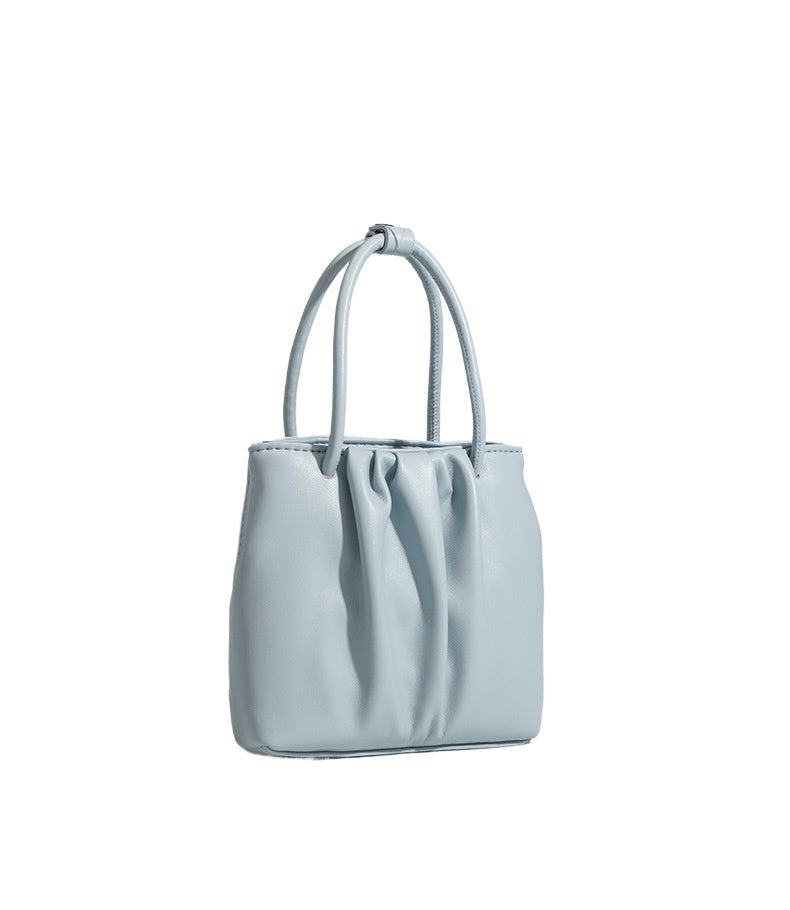 Square pleated versatile bag, bag women's fashion women's tote bag, portable casual shoulder bag - WIVAStore