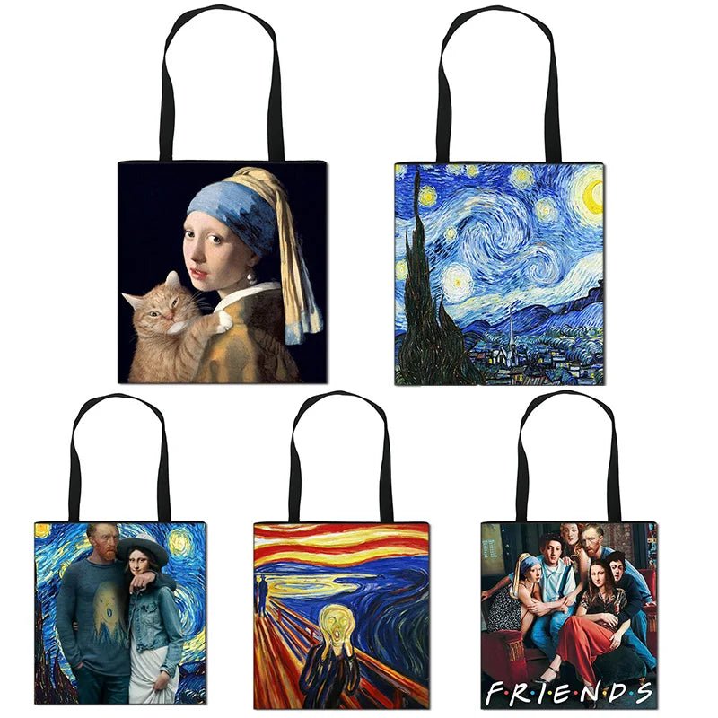 Starry Night / Statue David / Mona Lisa Handbags - WIVAStore
