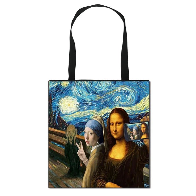 Starry Night / Statue David / Mona Lisa Handbags - WIVAStore