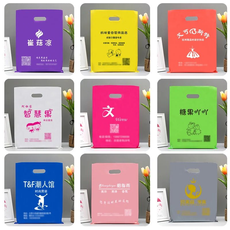 StoBag Colorful Poly Plastic Shopping Bags - WIVAStore
