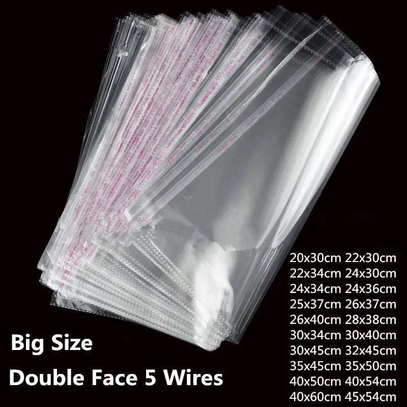 Storeage Bags 100 Pieces Clear Apparel Bags Self Seal - WIVAStore