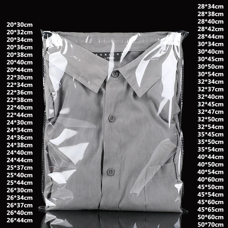 Storeage Bags 100 Pieces Clear Apparel Bags Self Seal - WIVAStore