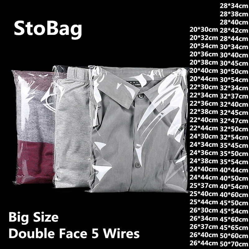 Storeage Bags 100 Pieces Clear Apparel Bags Self Seal - WIVAStore