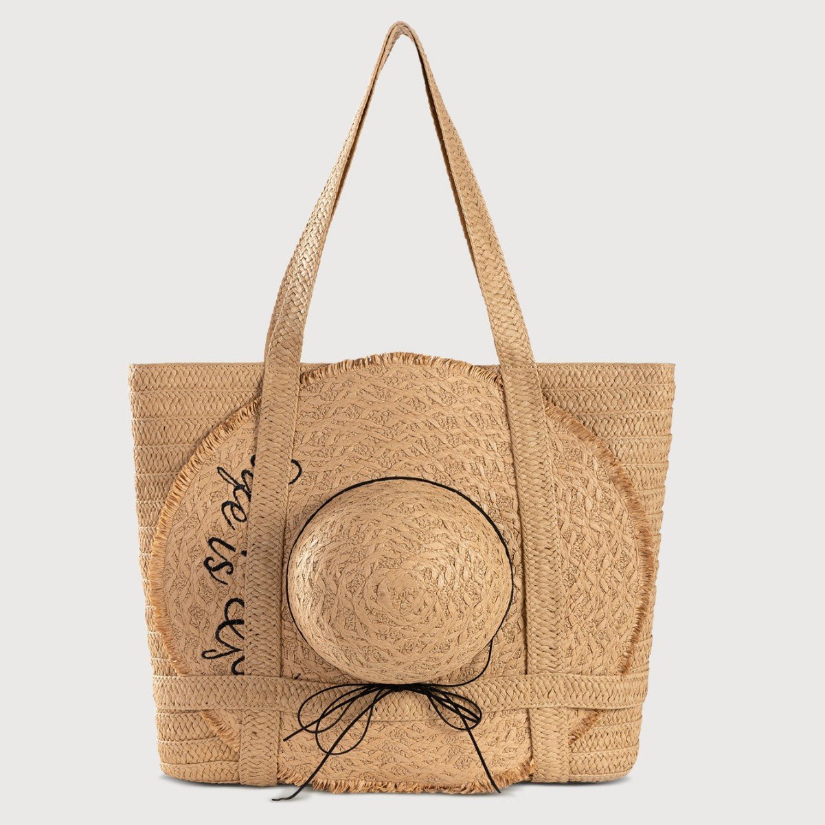 Straw Bag with Matching Hat – Vacation Woven Set, Women’s Beach Tote & Sun Hat Duo - WIVAStore