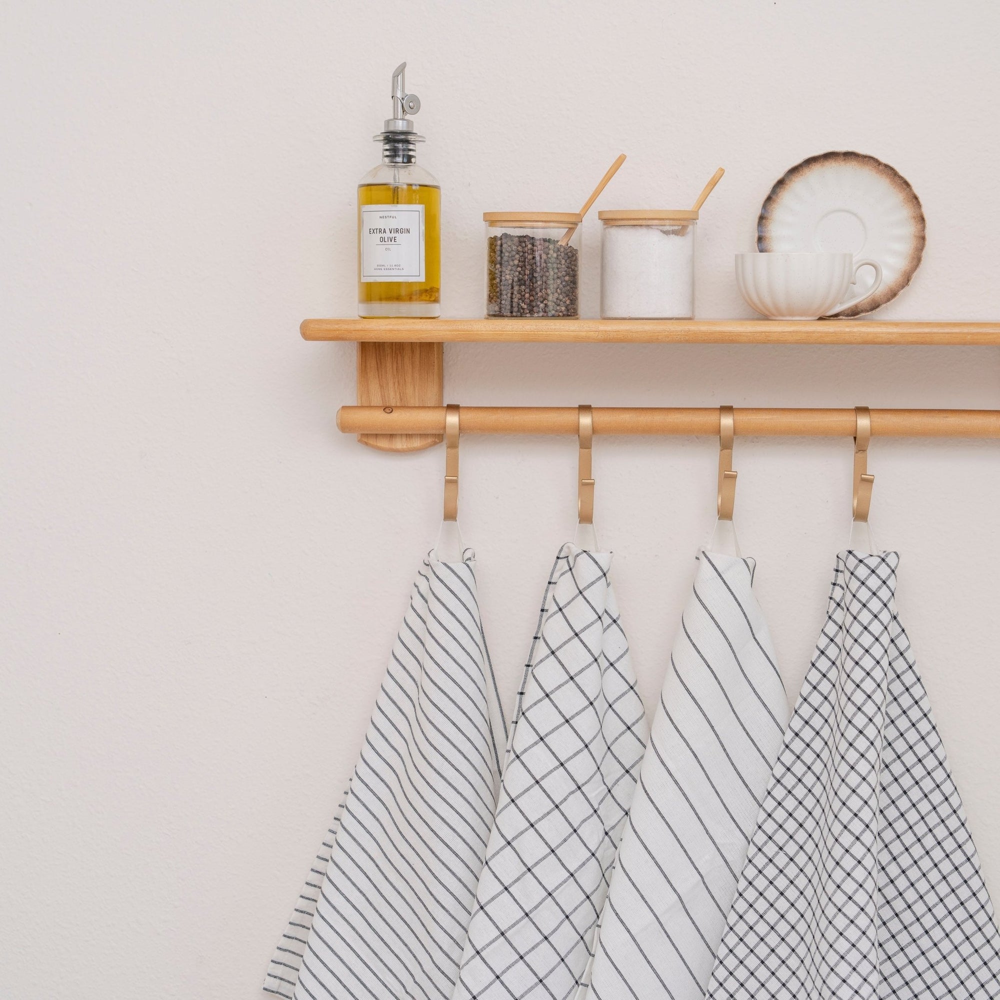 Stripe & Check Kitchen Towel Set - WIVAStore
