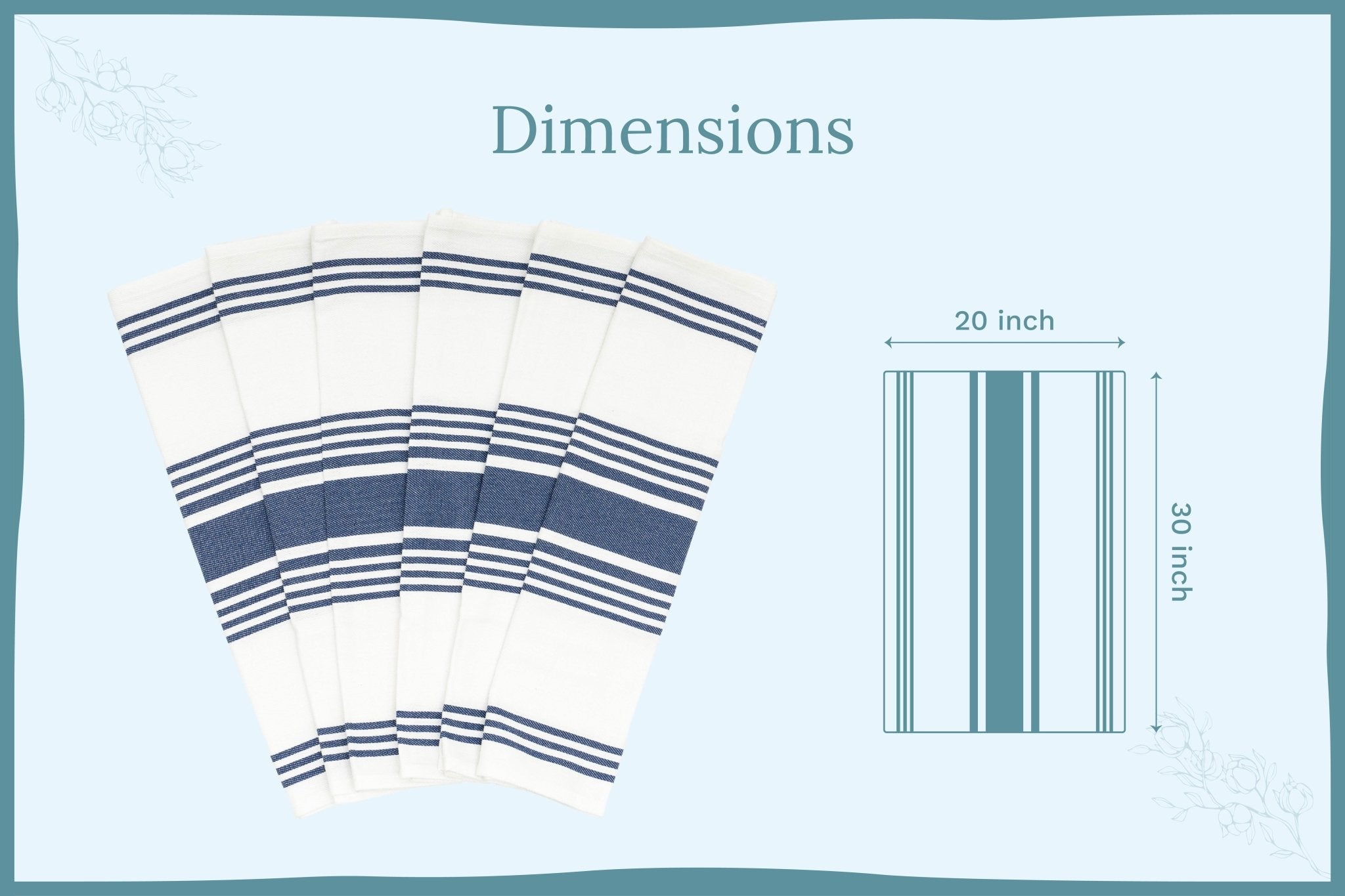 Striped Kitchen Towels - WIVAStore