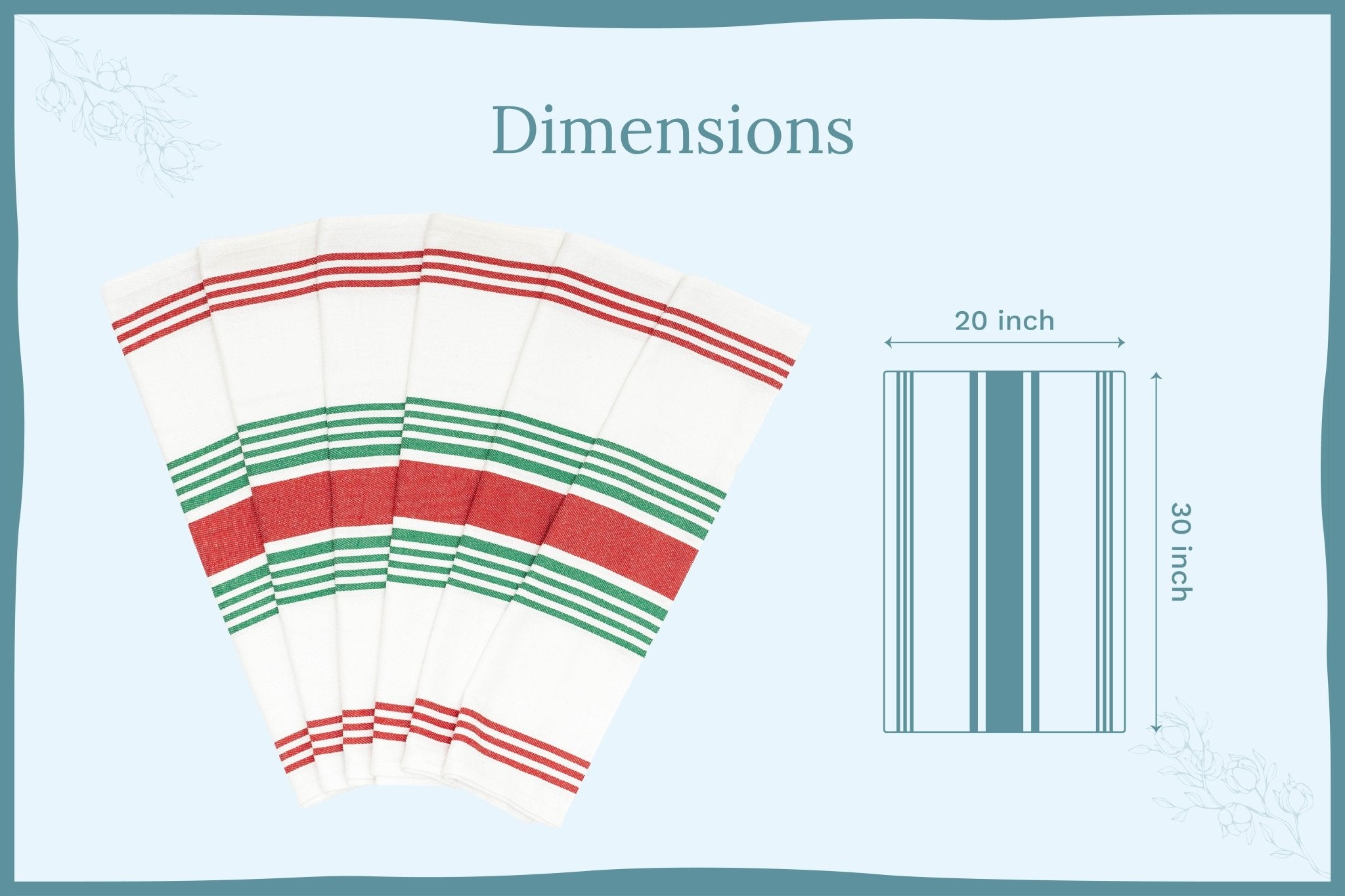 Striped Kitchen Towels - WIVAStore