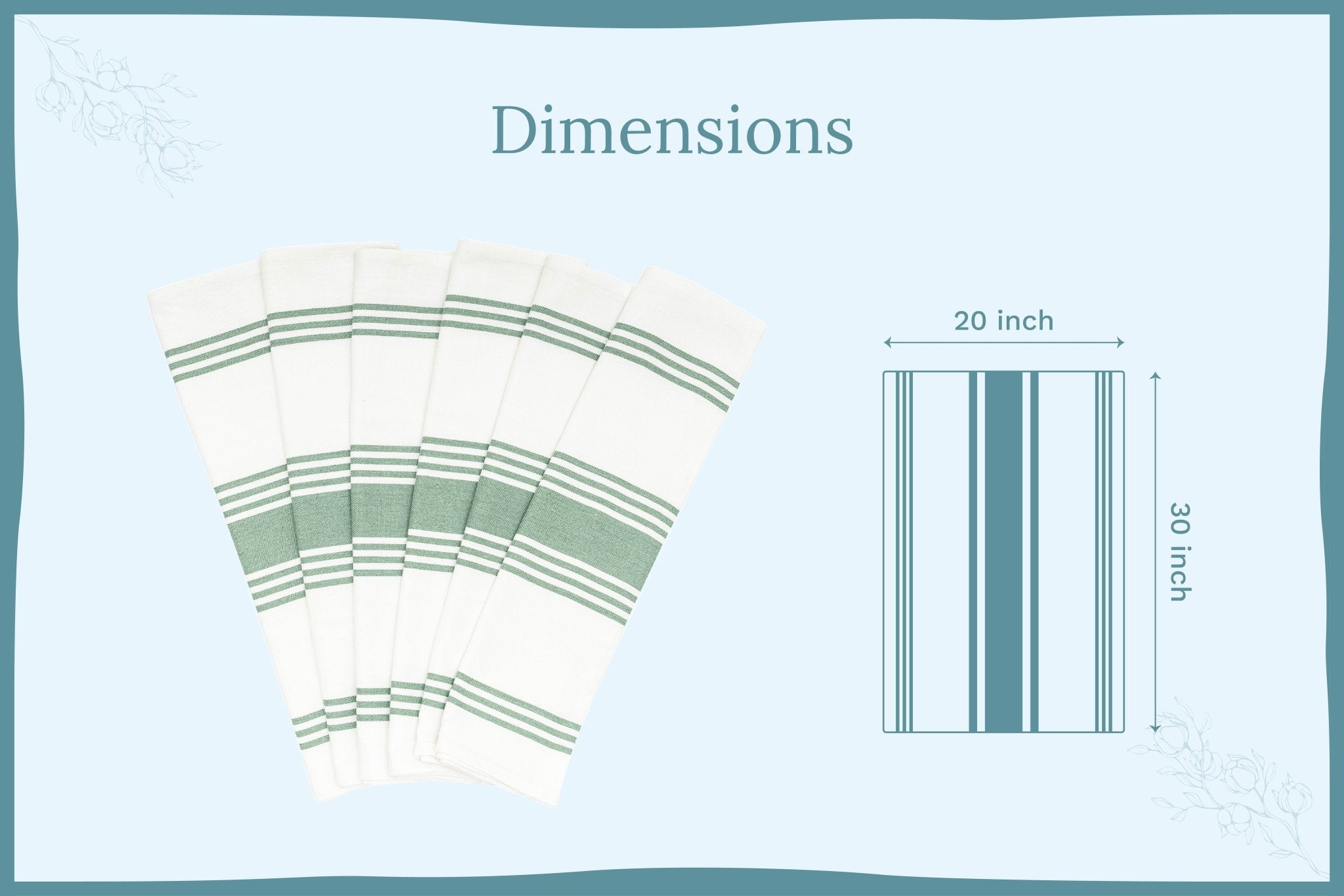 Striped Kitchen Towels - WIVAStore