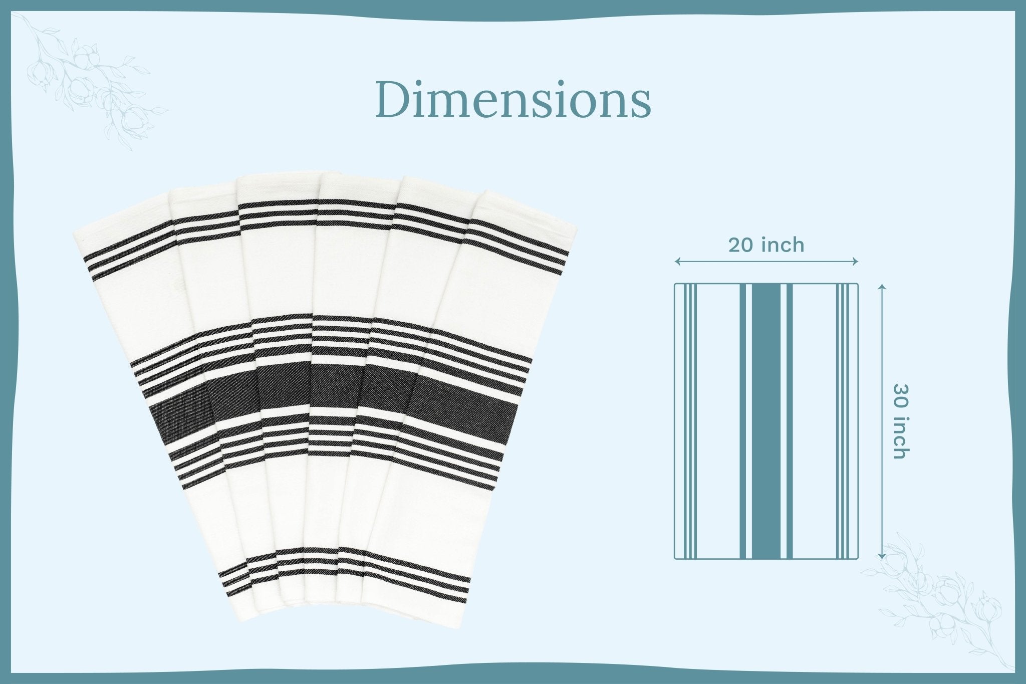 Striped Kitchen Towels - WIVAStore