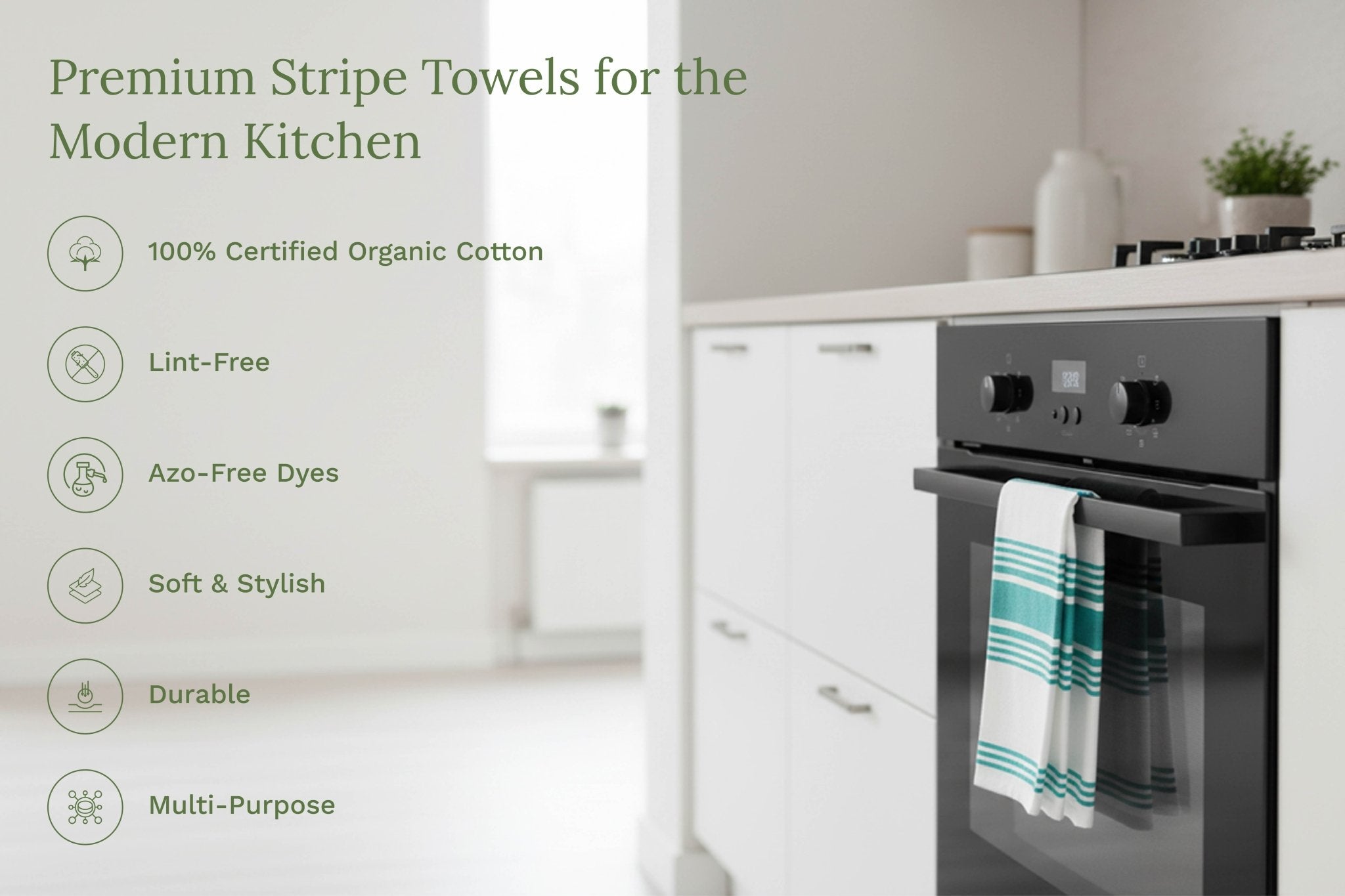 Striped Kitchen Towels - WIVAStore