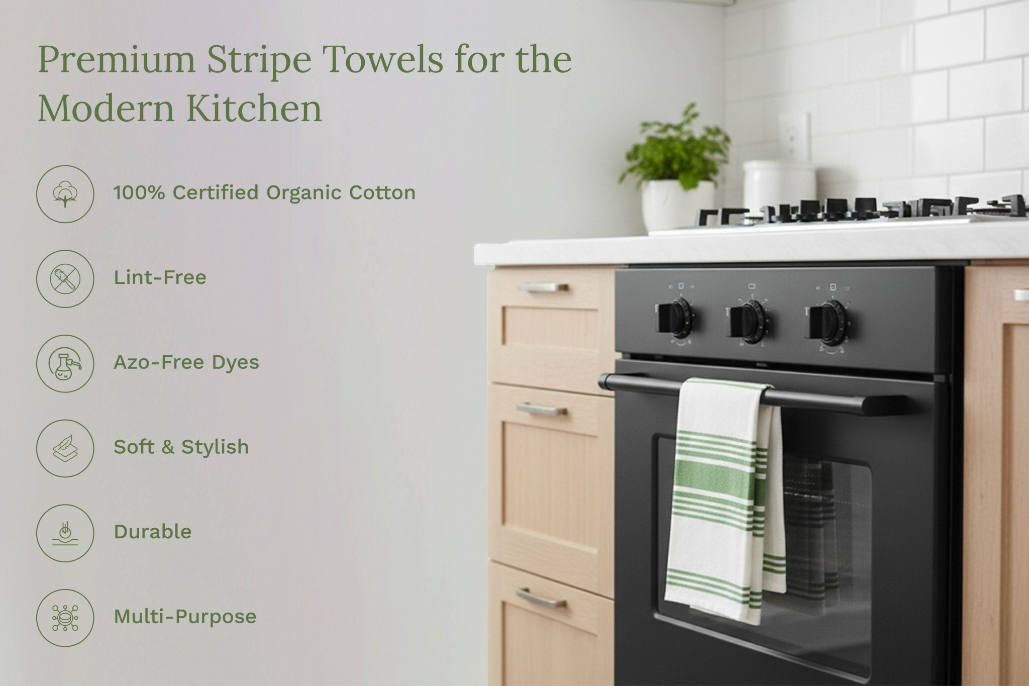 Striped Kitchen Towels - WIVAStore