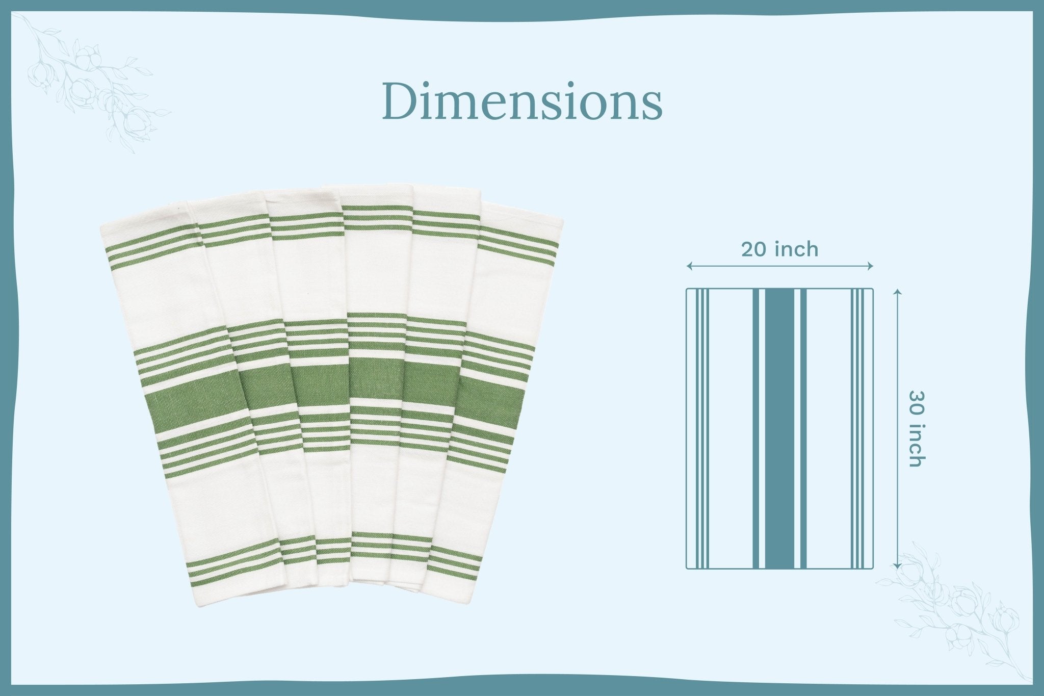 Striped Kitchen Towels - WIVAStore