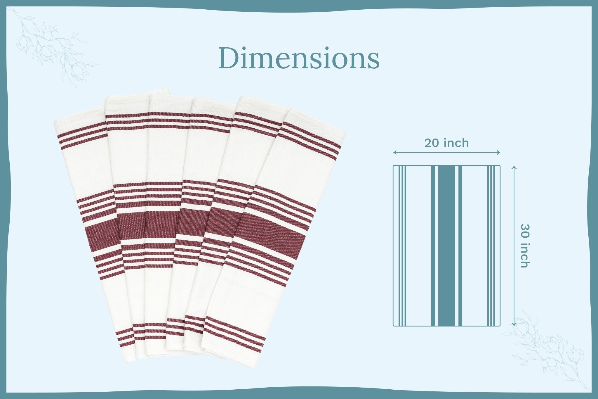 Striped Kitchen Towels - WIVAStore