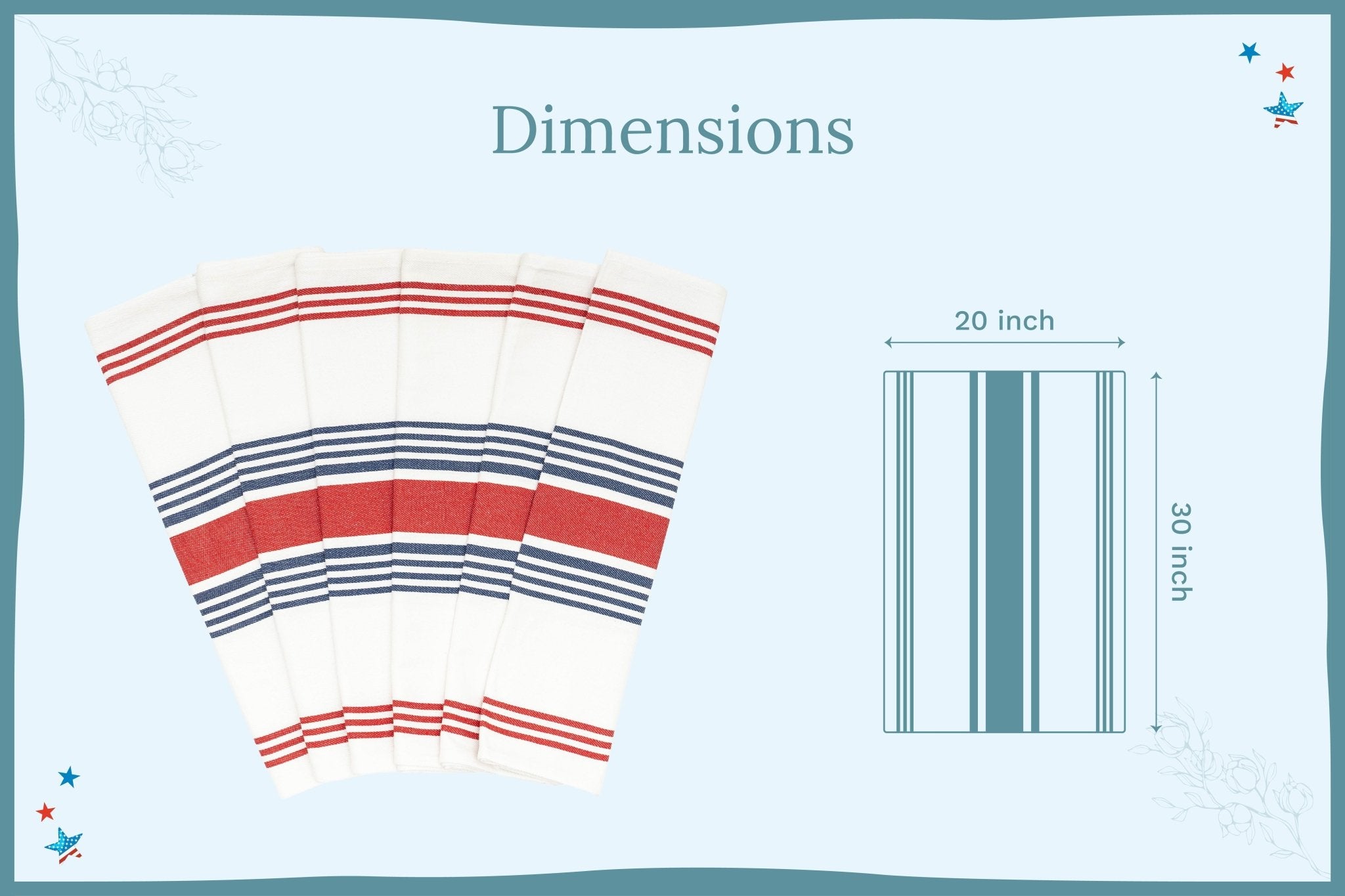 Striped Kitchen Towels - WIVAStore