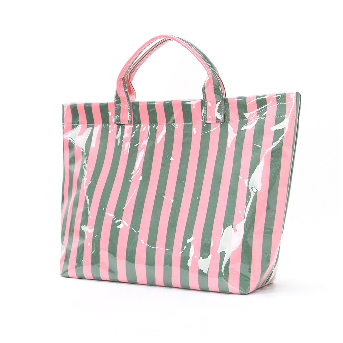 Striped Tote Bag – High - Aesthetic Lightweight Handbag, Commuter Large Travel Shoulder Bag - WIVAStore