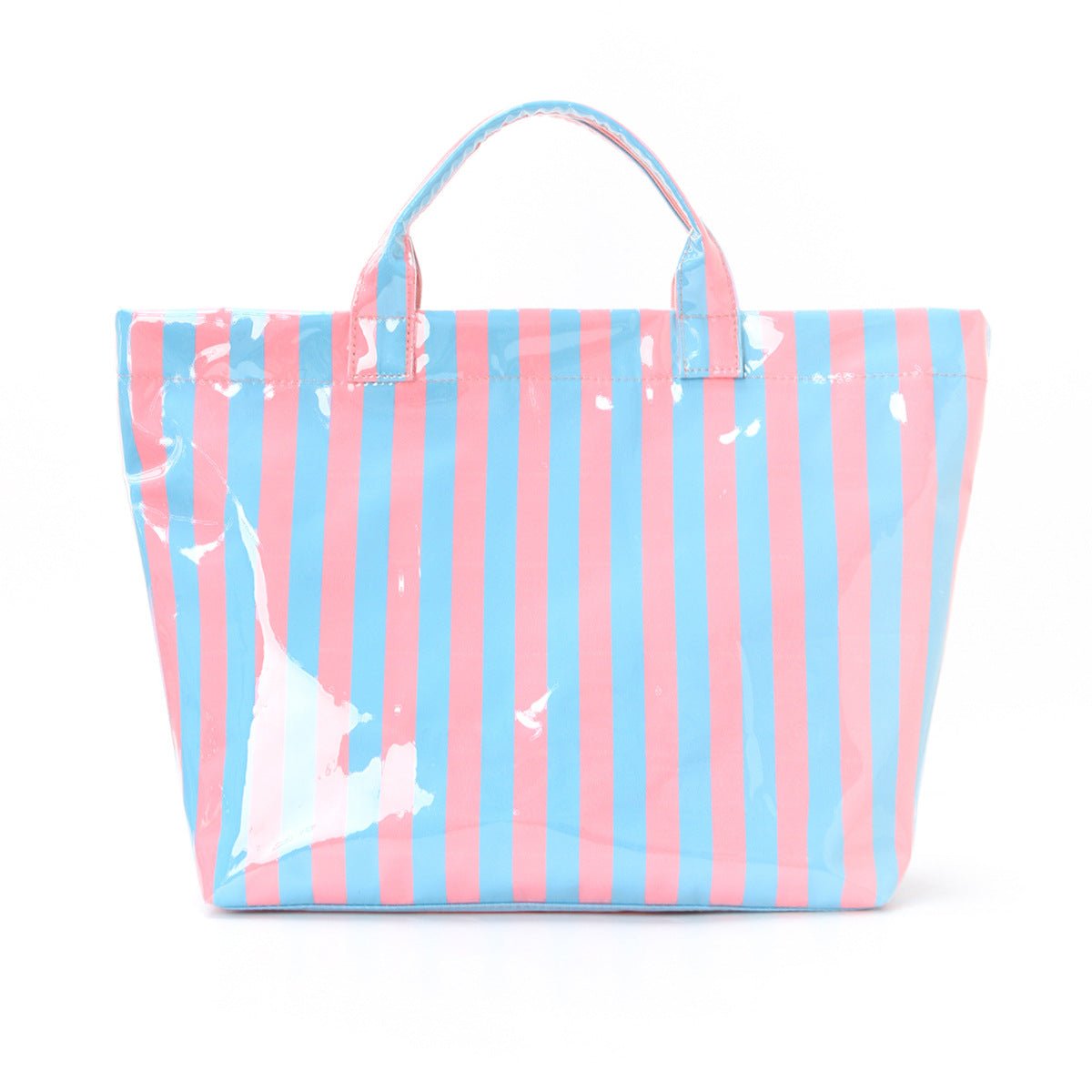 Striped Tote Bag – High - Aesthetic Lightweight Handbag, Commuter Large Travel Shoulder Bag - WIVAStore