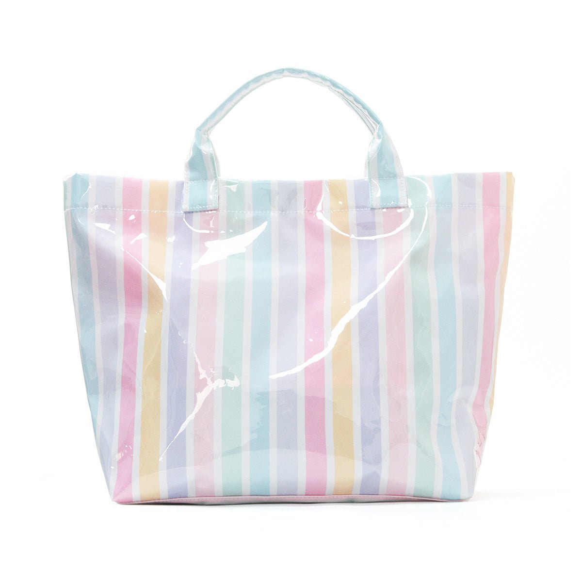 Striped Tote Bag – High - Aesthetic Lightweight Handbag, Commuter Large Travel Shoulder Bag - WIVAStore