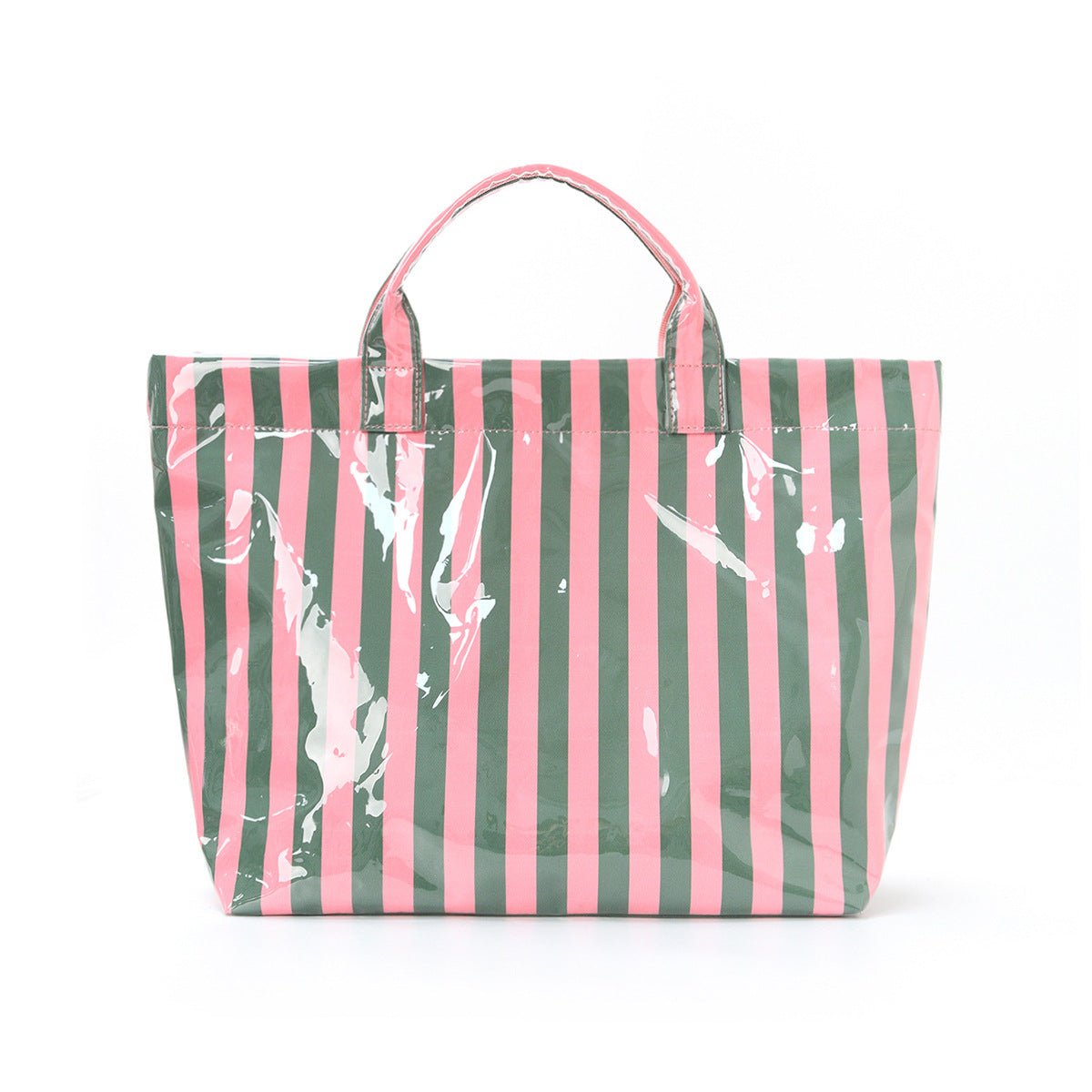 Striped Tote Bag – High - Aesthetic Lightweight Handbag, Commuter Large Travel Shoulder Bag - WIVAStore