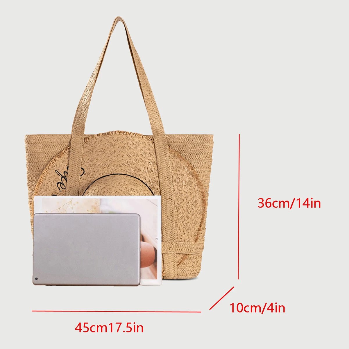 Summer Large Capacity Totes With Cap - WIVAStore