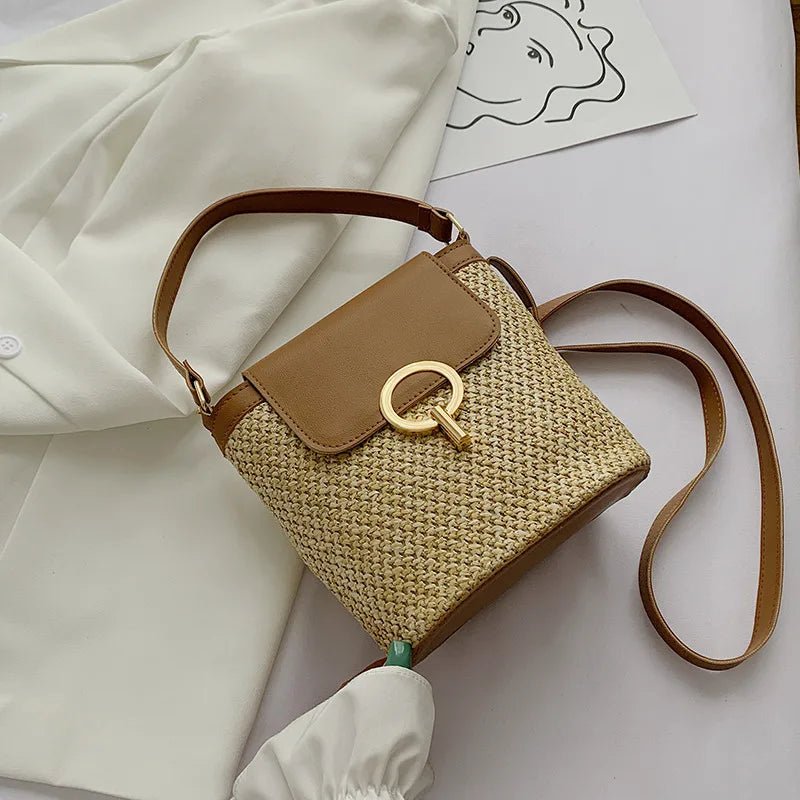 Summer New Straw Bucket Bag - WIVAStore
