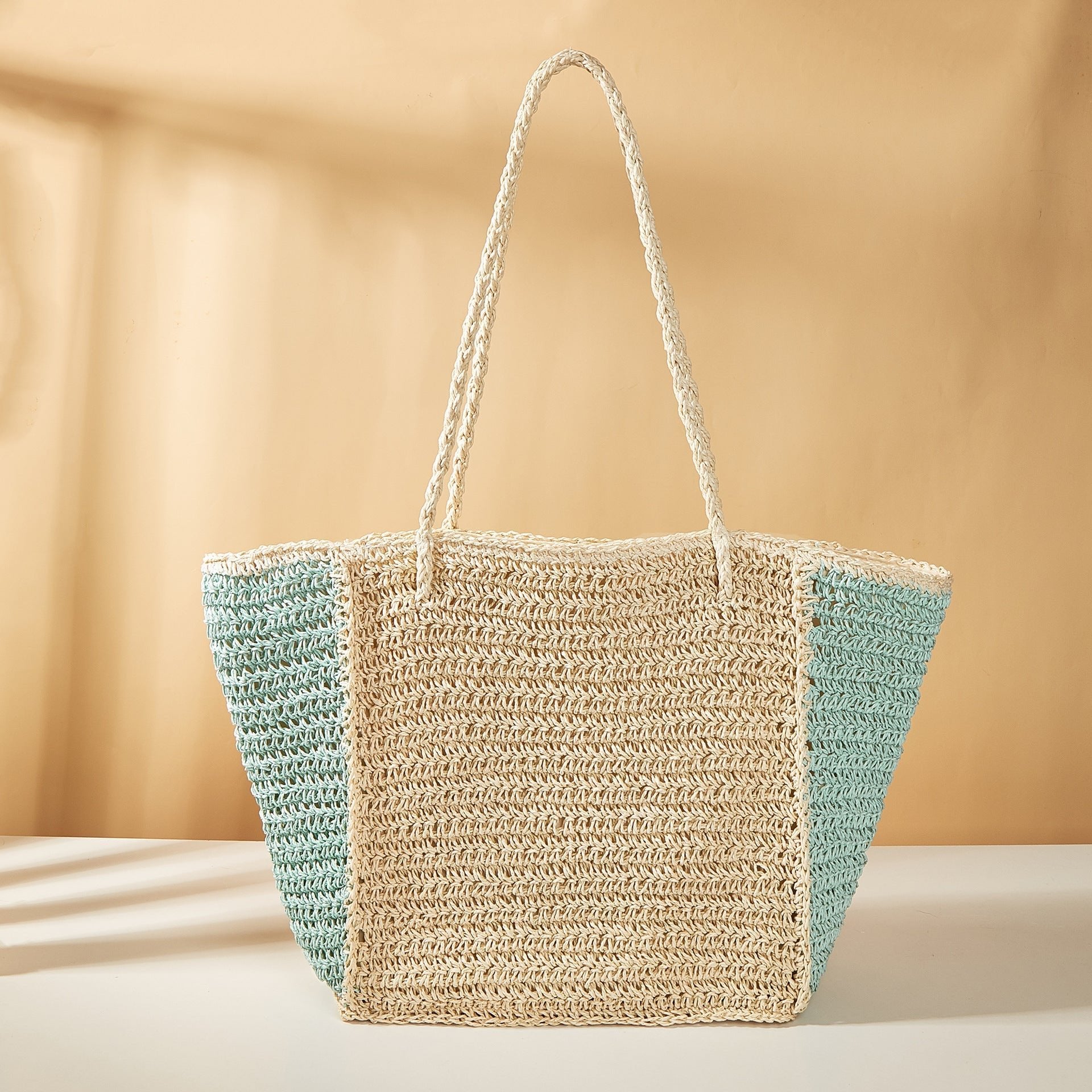 Summer Woven Shoulder Bag – Rustic Straw Handbag, Beach Vacation Tote, Casual Trendy Purse - WIVAStore