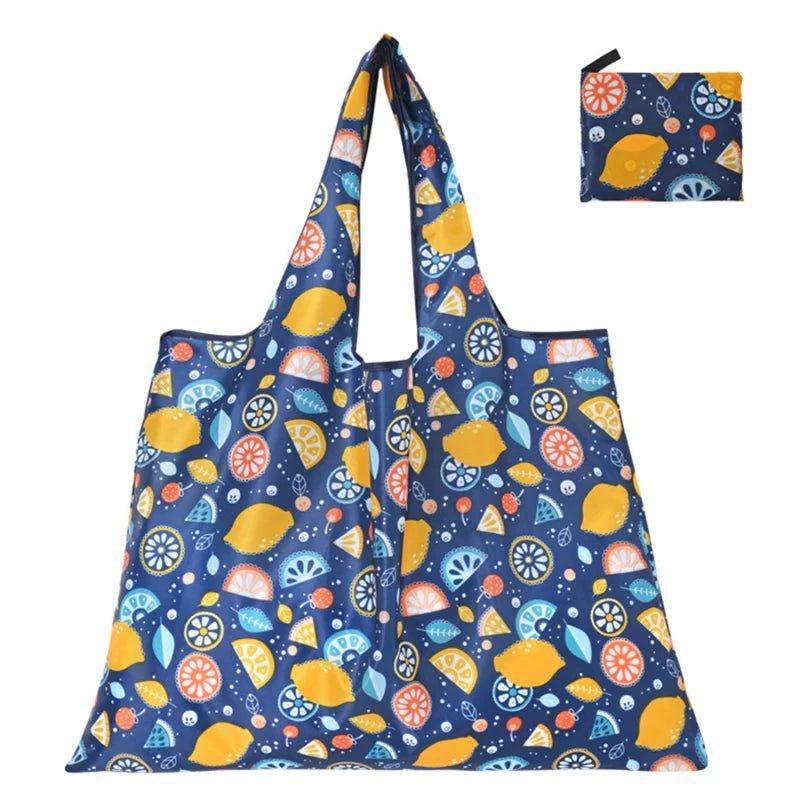 Supermarket Tote Bags Portable - with Cartoon Animal Lemo Strawberry Printing - WIVAStore