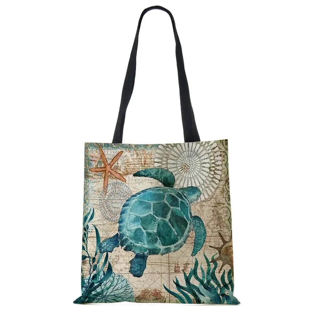 Turtle Print Traveling Shoulder Bags - WIVAStore