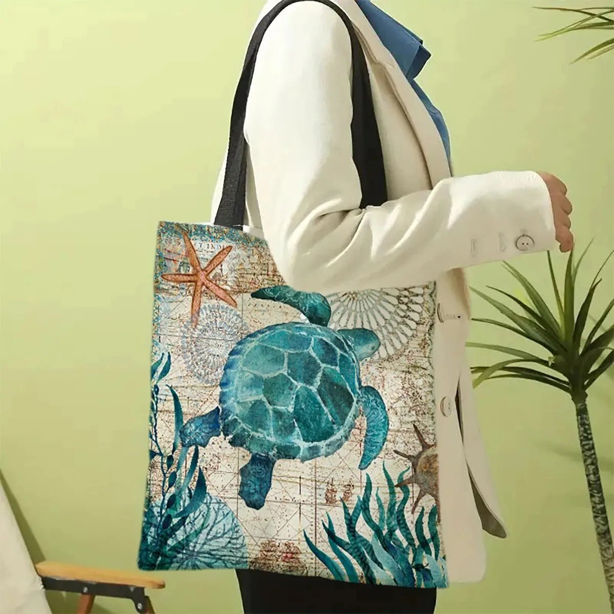 Turtle Print Traveling Shoulder Bags - WIVAStore