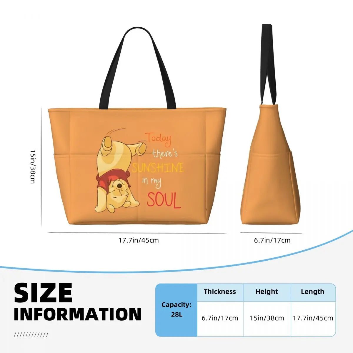 Winnie The Pooh Large Beach Tote Bag - WIVAStore