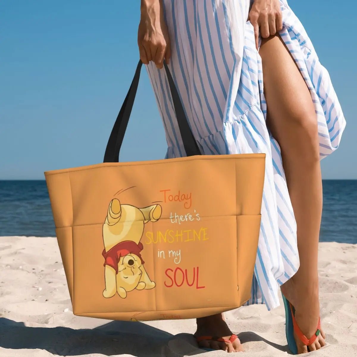 Winnie The Pooh Large Beach Tote Bag - WIVAStore