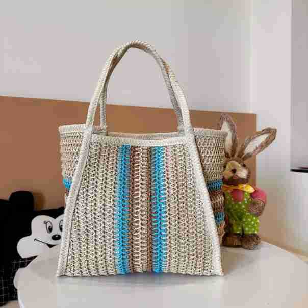 Women’s Beach Vacation Shoulder Bag – Large Woven Tote, Commuter - Ready Straw Purse - WIVAStore