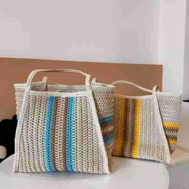 Women’s Beach Vacation Shoulder Bag – Large Woven Tote, Commuter - Ready Straw Purse - WIVAStore