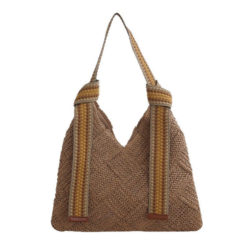 Women’s Lightweight Woven Bag – Delicate Summer Straw Shoulder Purse, Handmade Textured Tote - WIVAStore