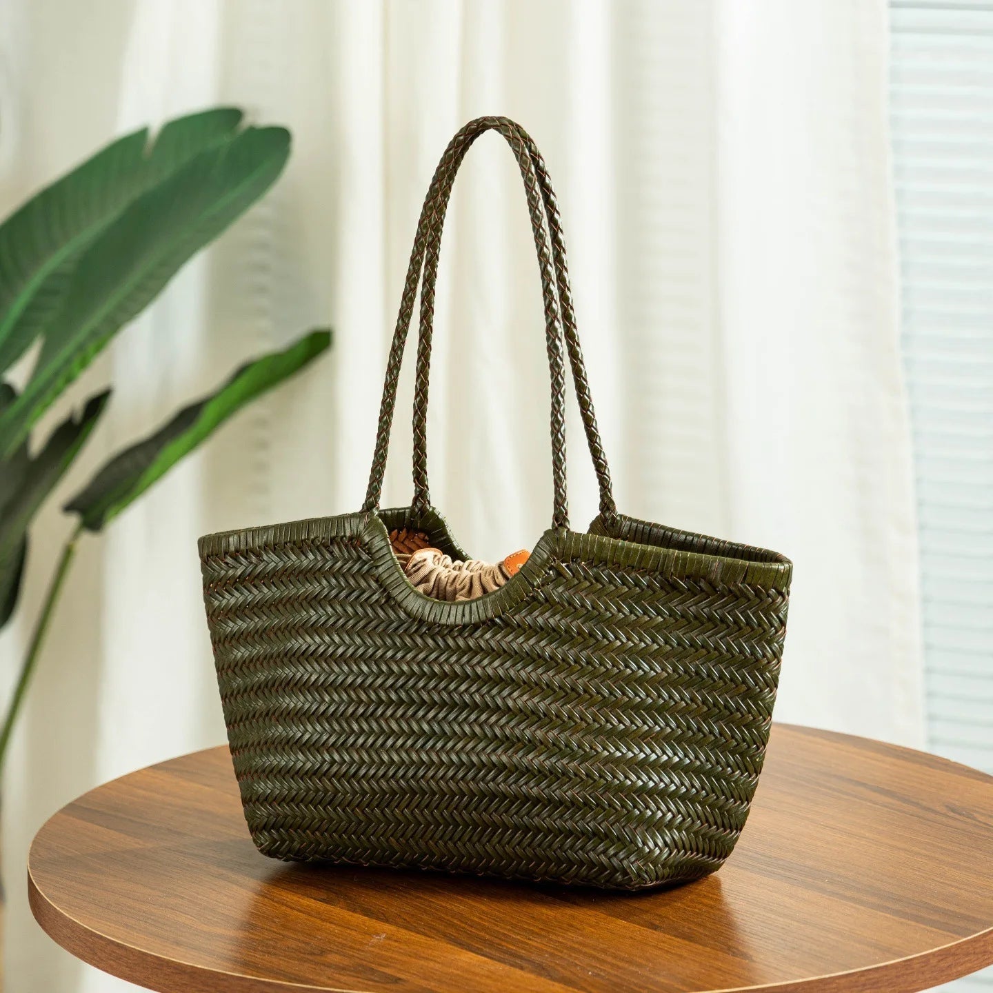 Woven Handbag Genuine Leathe Retro - WIVAStore
