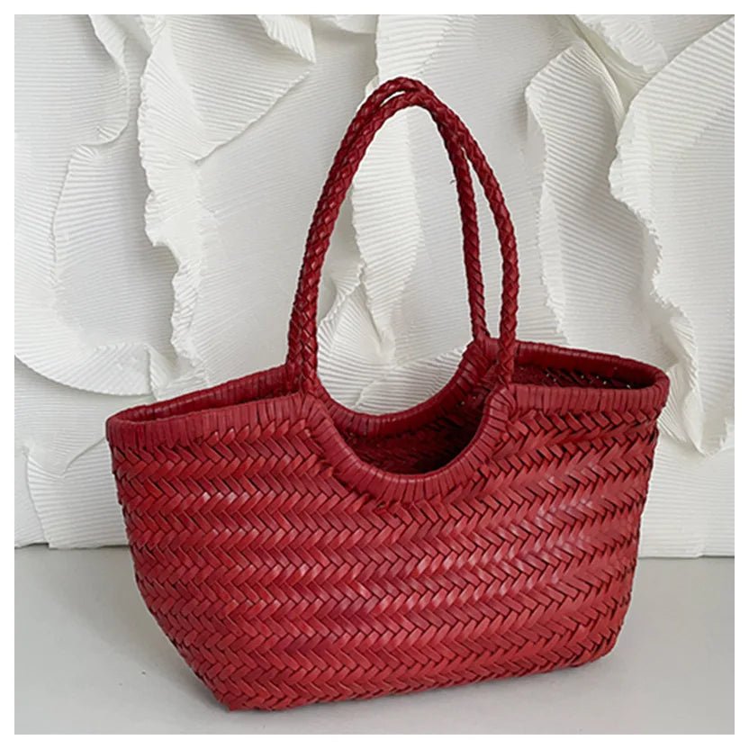 Woven Handbag Genuine Leathe Retro - WIVAStore