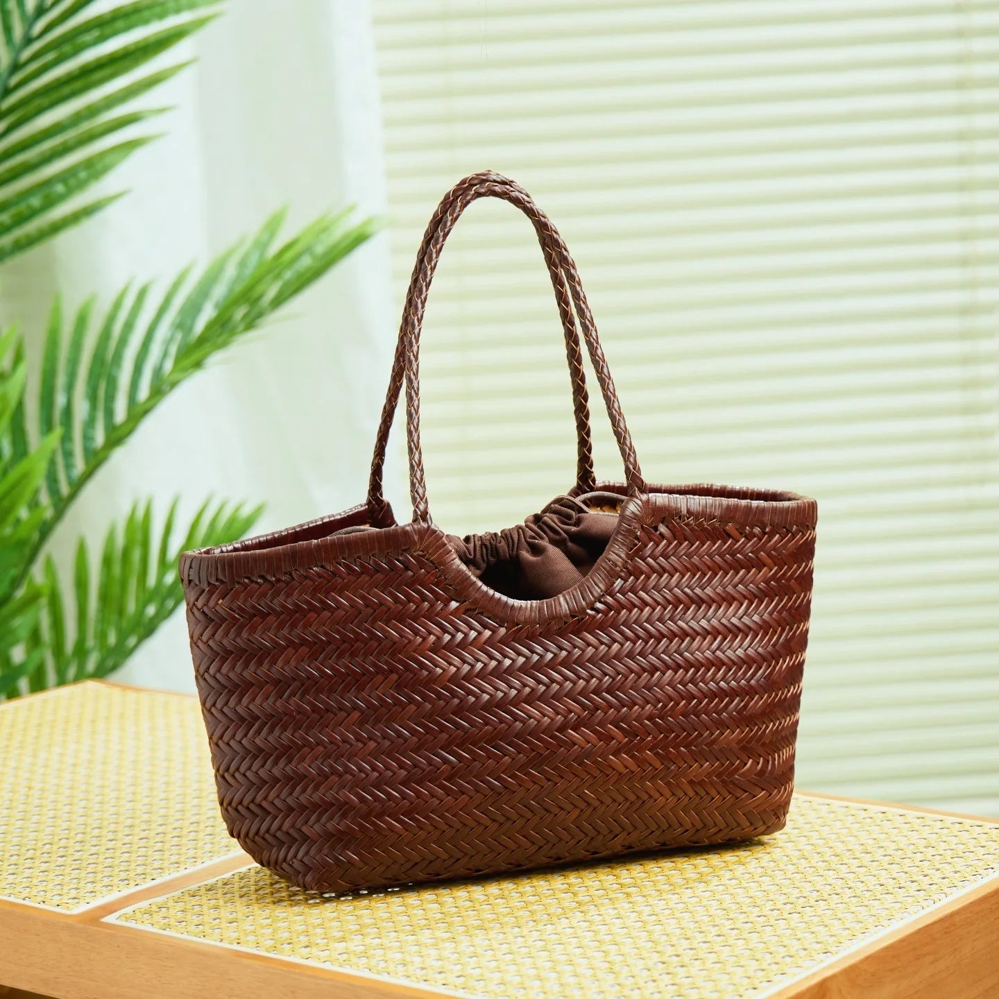 Woven Handbag Genuine Leathe Retro - WIVAStore