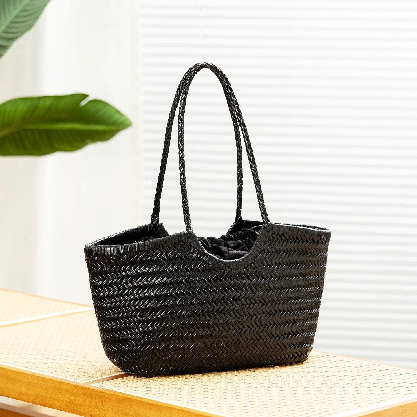 Woven Handbag Genuine Leathe Retro - WIVAStore