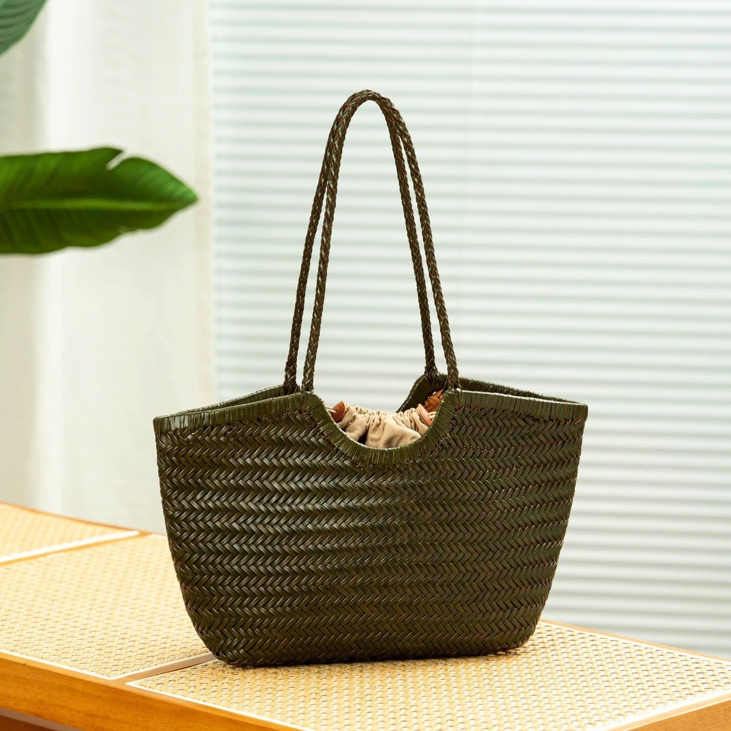Woven Handbag Genuine Leathe Retro - WIVAStore