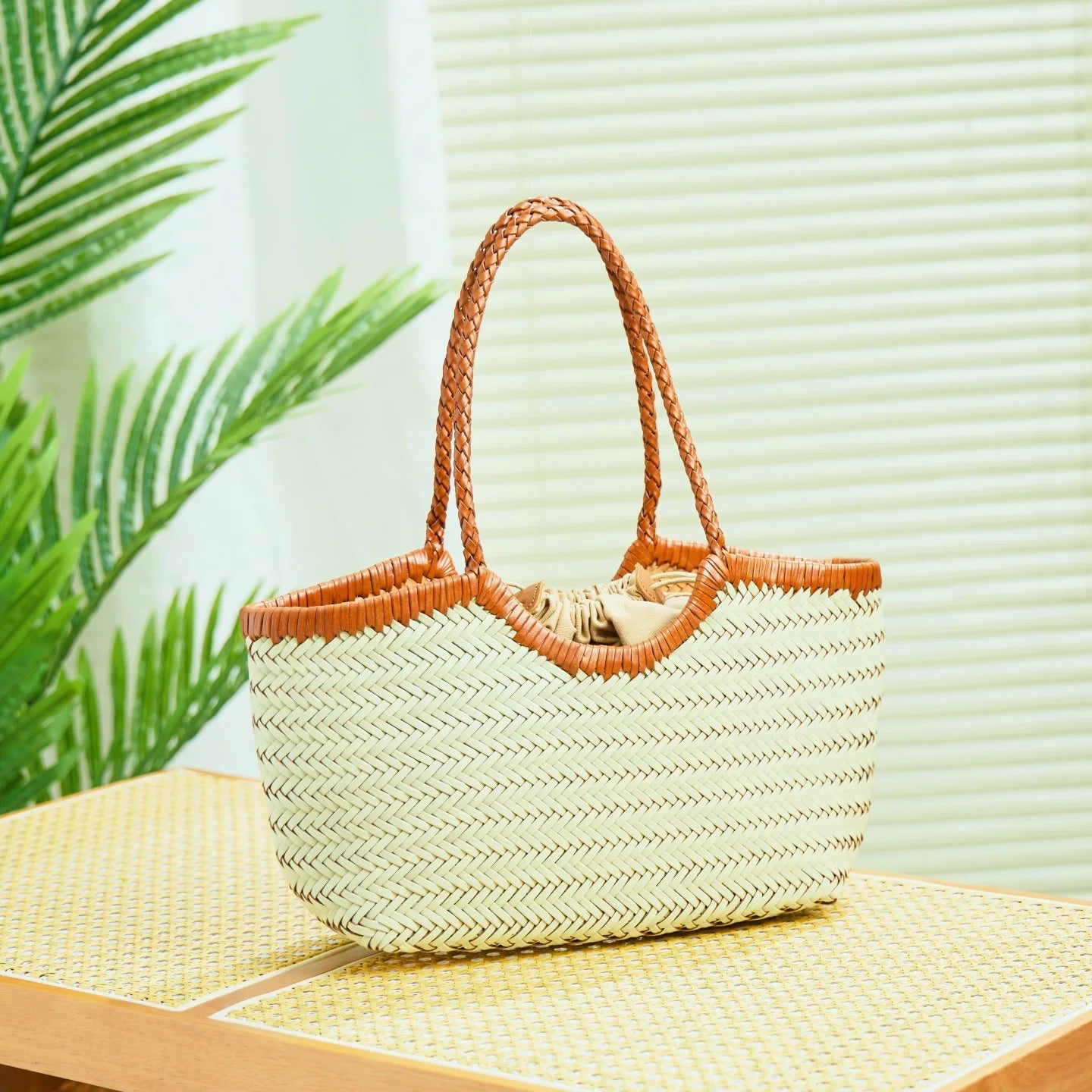 Woven Handbag Genuine Leathe Retro - WIVAStore