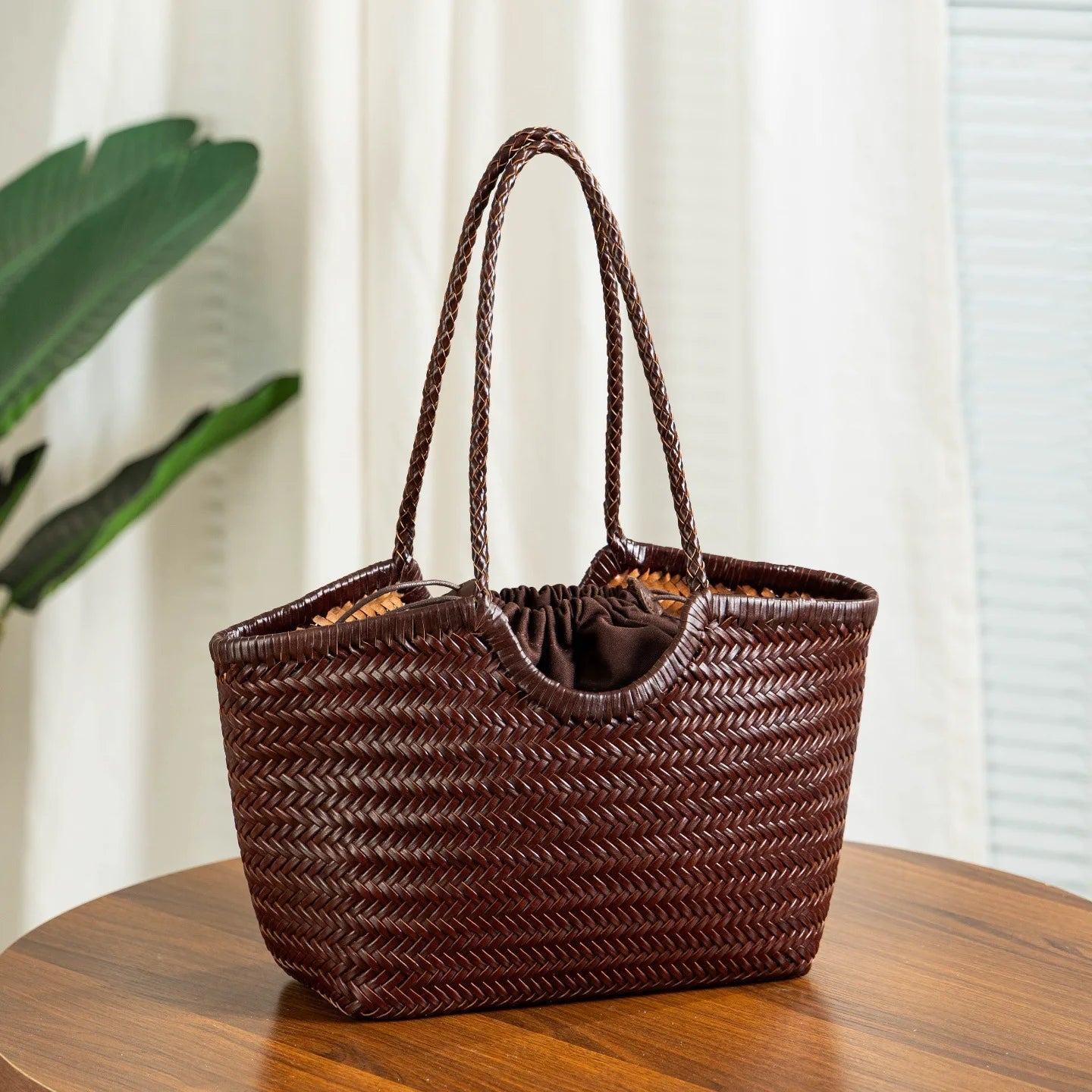 Woven Handbag Genuine Leathe Retro - WIVAStore