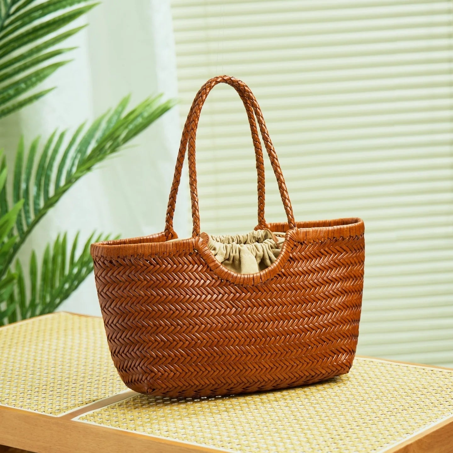 Woven Handbag Genuine Leathe Retro - WIVAStore