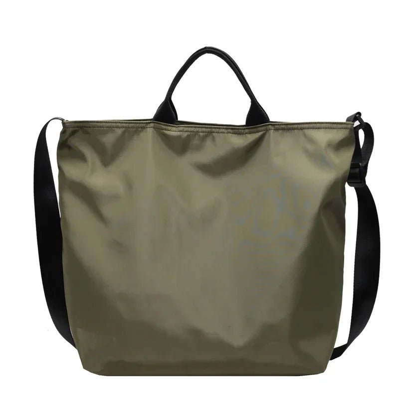 Zipper Solid Color Nylon Shoulder Bag - WIVAStore