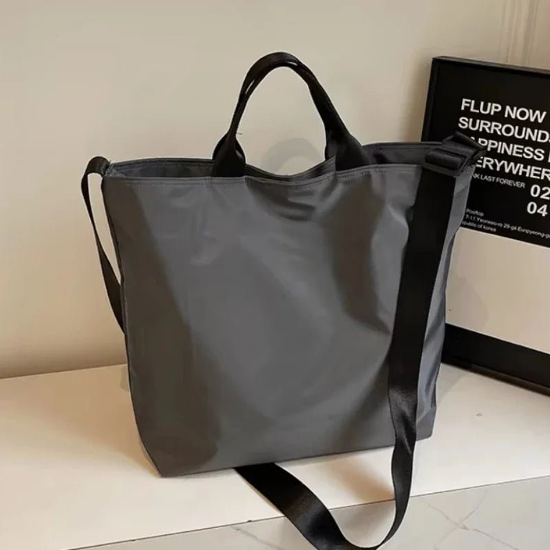 Zipper Solid Color Nylon Shoulder Bag - WIVAStore